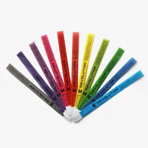 Tyvek Wristbands Black Print